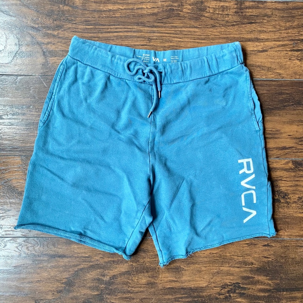 Men’s MED RVCA Size Medium Turquoise Blue Shorts